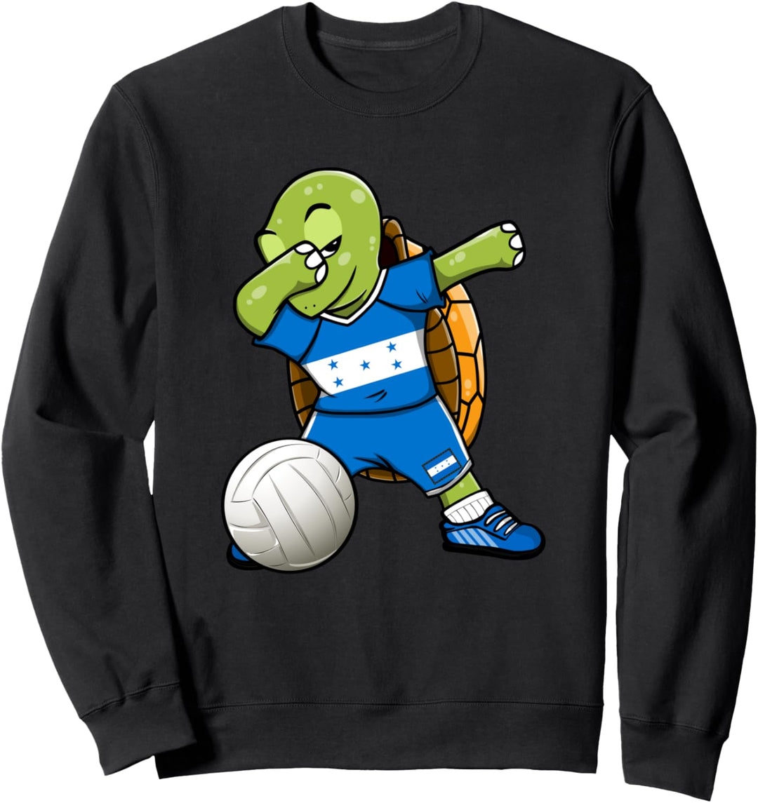 Dabbing Schildkröte Honduras Volleyball Honduranische Flagge Sweatshirt