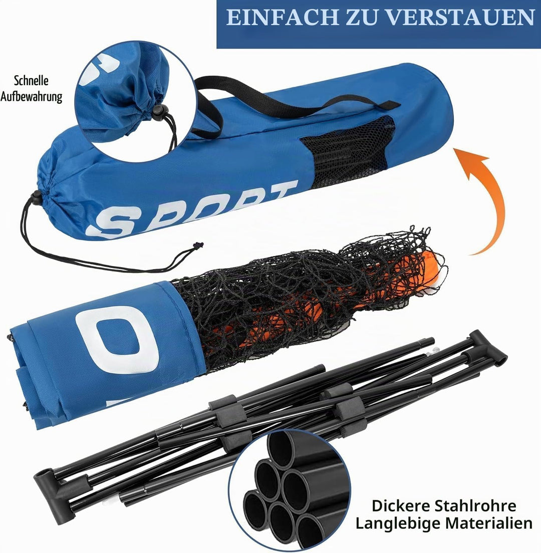 AKOZLIN Tennisnetz 10ft(3 M), Faltbares Tennistrainernetz, Leichtes Tragbares Tennisnetz für Kinder,
