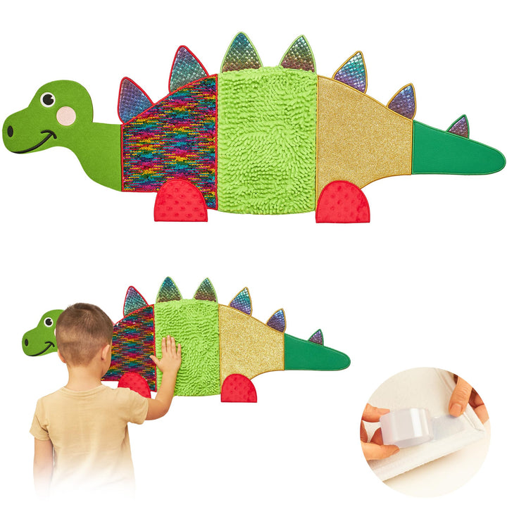 ODOXIA Sensorik-Wandpaneel für Kinder | Fühlen, Erleben & Lernen | Dinosaurier-Spielzeug für Sensori