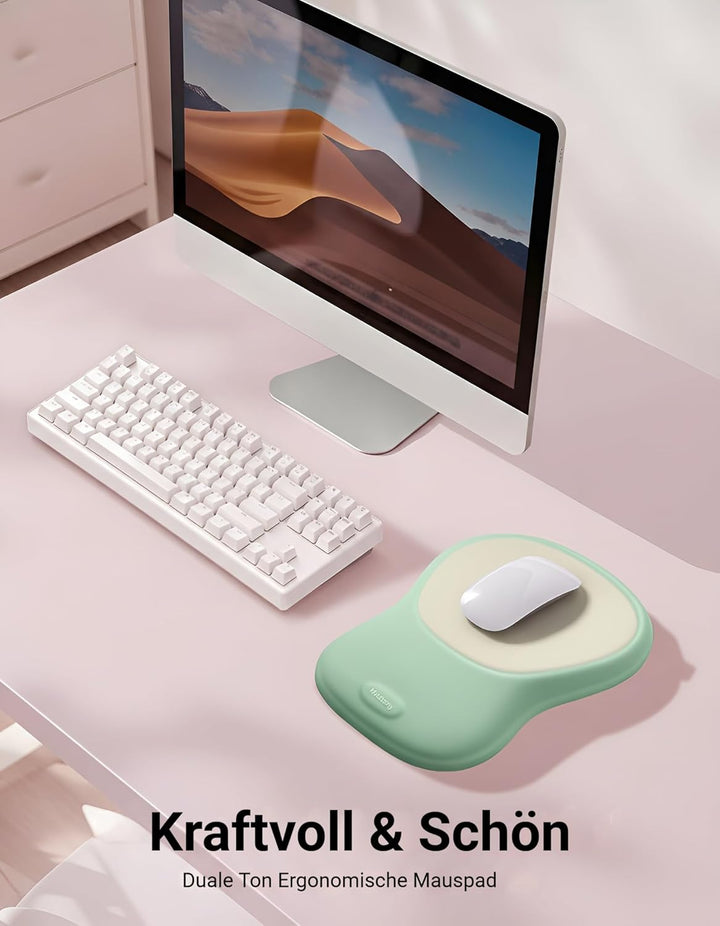 MEATANTY Mauspad mit Gelkissen, Ergonomisches Mousepad Handauflage [Schmerzlinderung] [Gesunde Haltu