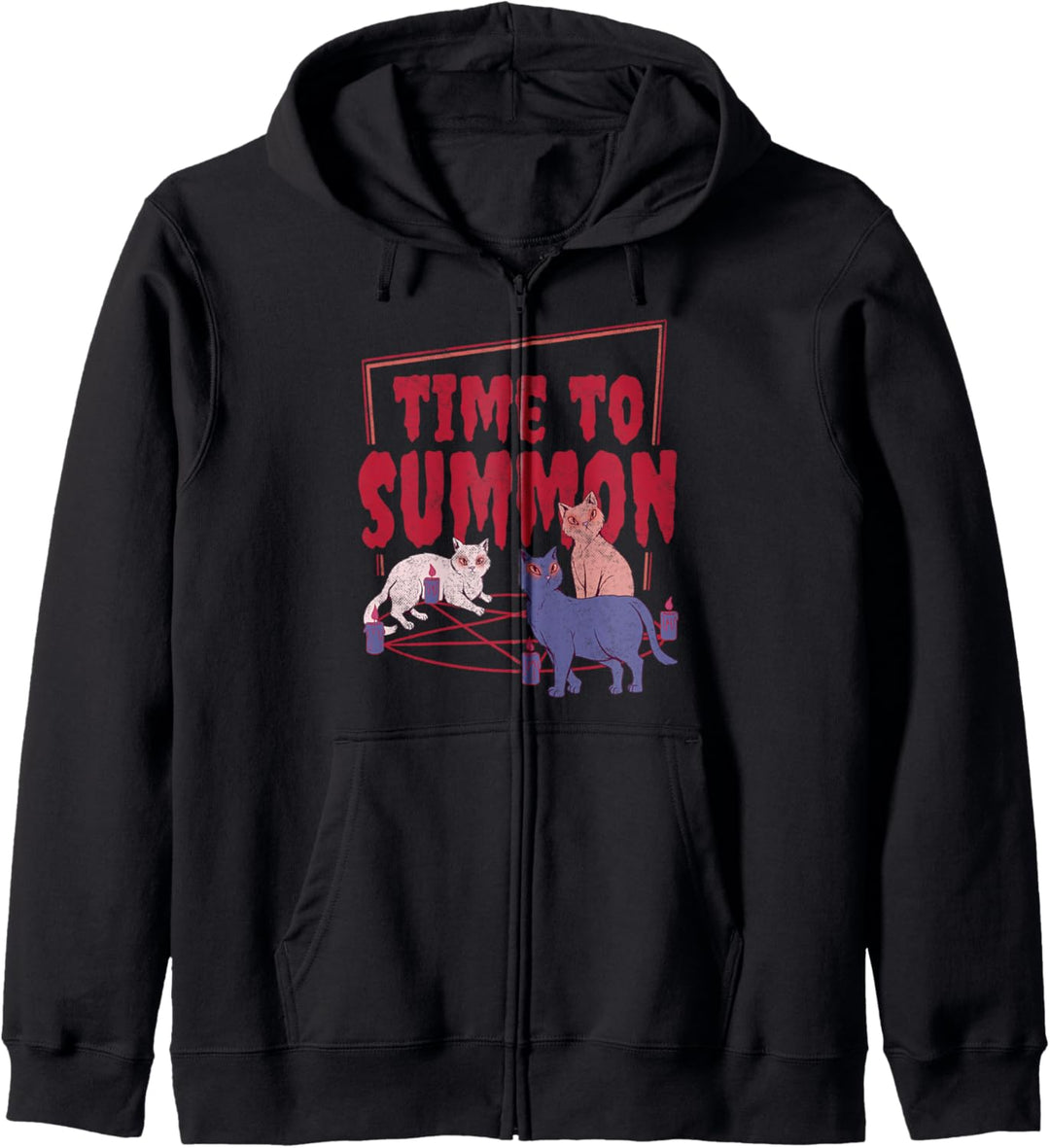 Time To Summon Satanic Cats with Pentagramm Cat Pet Kapuzenjacke
