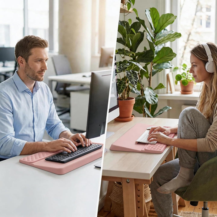 DULCE DOM Ergonomische Handgelenkauflage für Tastatur | Memory-Schaum mit rutschfester Unterseite |