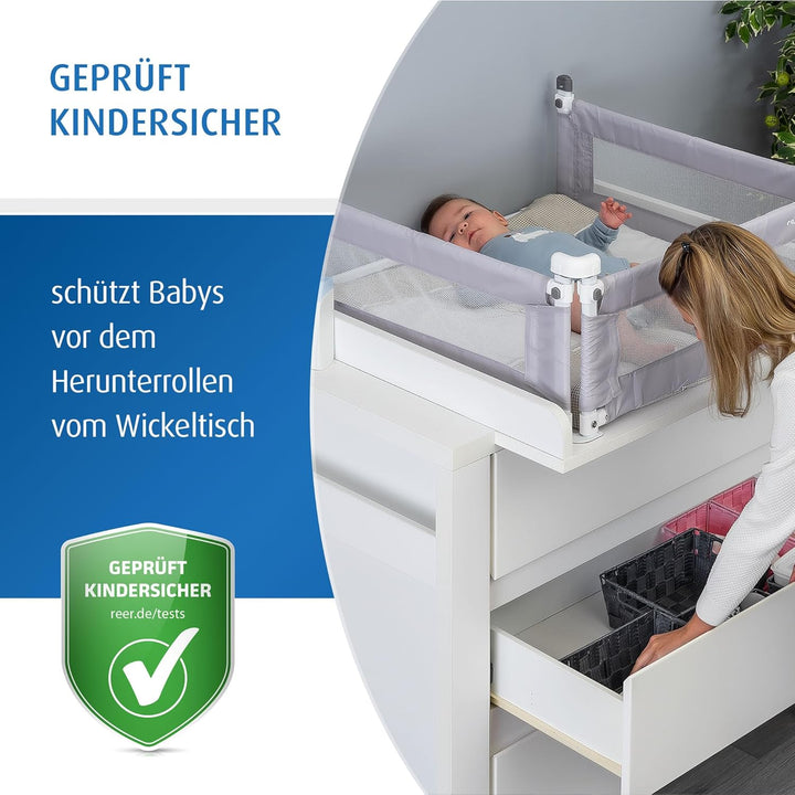 reer Wickeltisch-Absturzsicherung | U-förmige Wickeltisch-Sicherung | mit hohen Seitenteilen | prakt