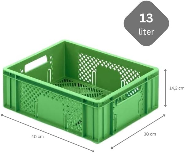 PROREGAL CHEFGASTRO SuperSparSet 12x Eurobehälter Obst- und Gemüsekasten | HxBxT 14,2x30x40cm | 13 L