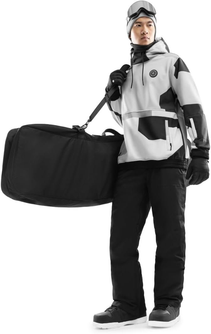 SIROKO W1 Ski- &amp; Snowboardjacke Herren Wasserdicht Wärmeschutz Fronttasche Wintersport XL Grau/Schwa