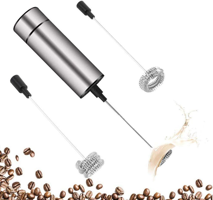 Qcwwy Stabmixer, Stahl, Elektrischer Schneebesen, Milchaufschäumer, Heim- und Küchenutensilien, Elek
