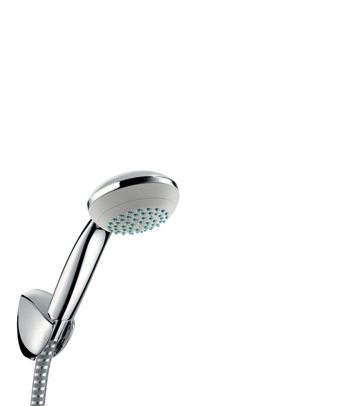 hansgrohe Crometta 85 Duschkopf, inkl. Duschkopfhalterung, Chrom, 1 Strahlart 1 Strahlart Set mit Br