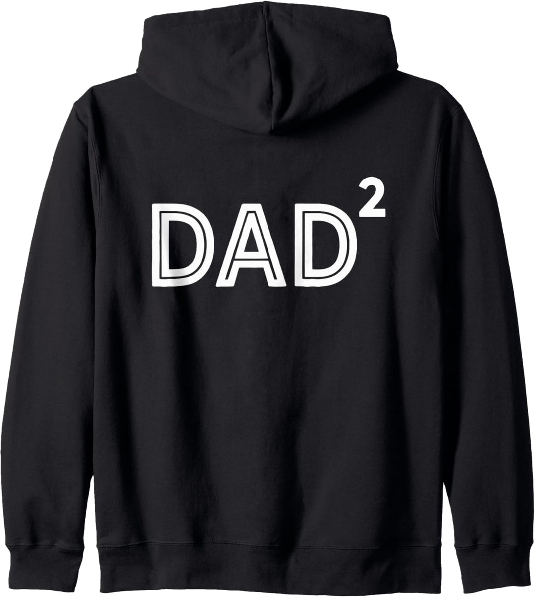 Papa im Quadrat (nach der 2. Potenz) Zwei Kinder (Englisch) Kapuzenjacke