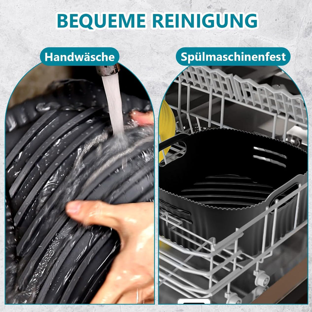 21CM Silikonform für Heissluftfritteuse, 2PCS Airfryer Zubehör XL Silikon Backform für Philip XL 6,2