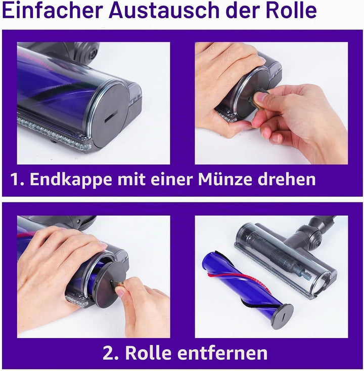 Staubsauger Ersatzteile Kompatibel für Dyson V7 V8 V10 V11 V15 SV10 SV11 SV12 SV14, Elektrische Bürs
