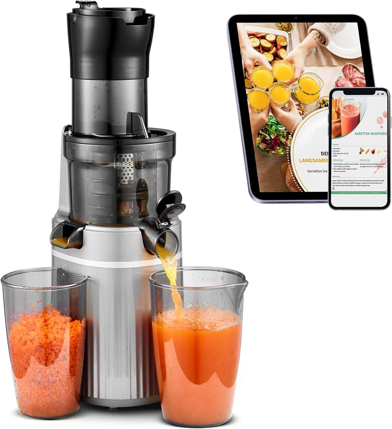 Entsafter AOBOSI-Slow Juicer mit Reverse Crush-Entsafter gemüse und obst testsieger mit Bürste und 2