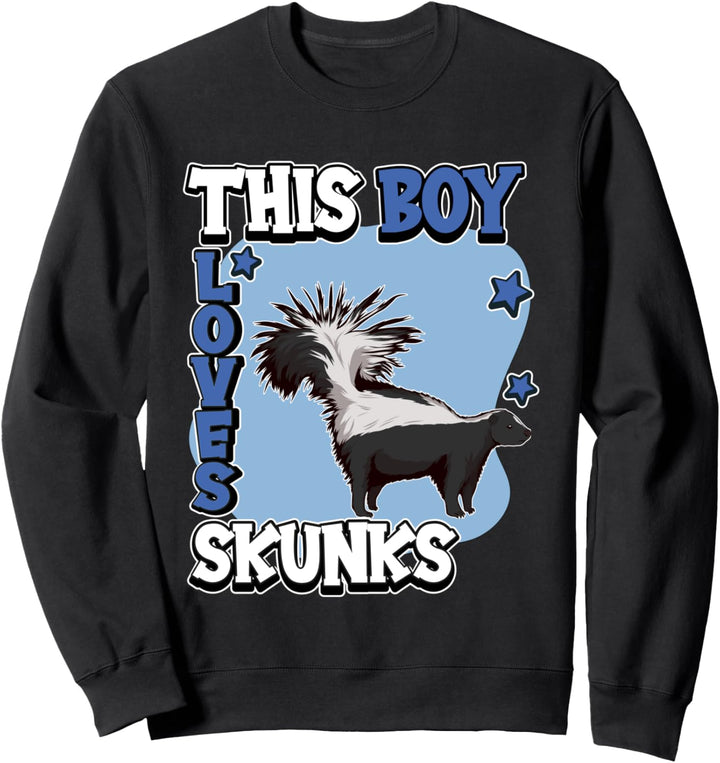Jungen This Boy Loves Skunks Stinktier Sweatshirt