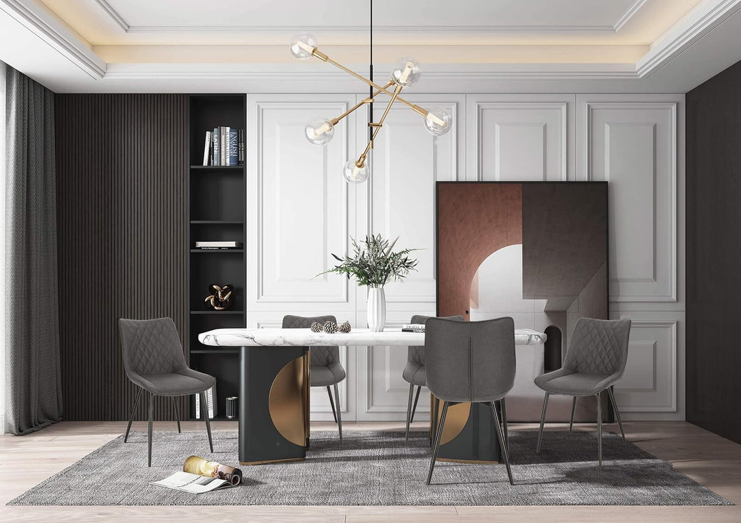 WOLTU 4 x Esszimmerstühle 4er Set Esszimmerstuhl Küchenstuhl Polsterstuhl Design Stuhl mit Rückenleh