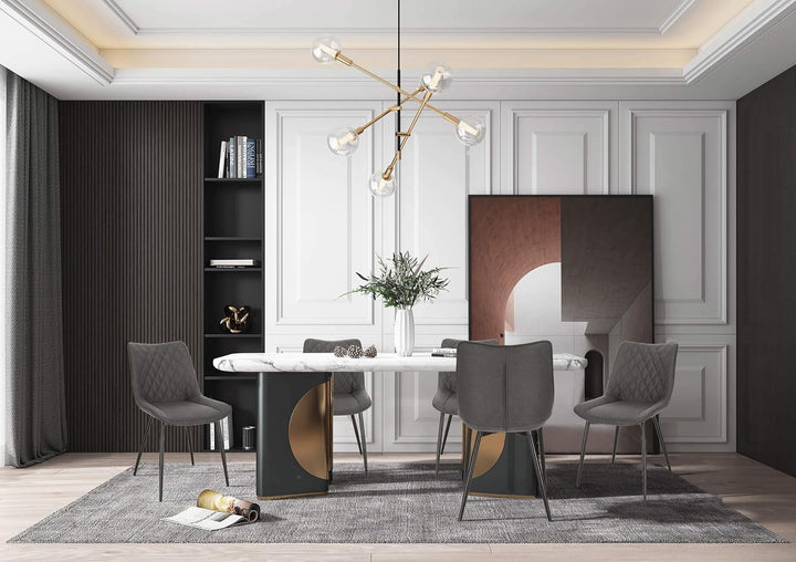 WOLTU 4 x Esszimmerstühle 4er Set Esszimmerstuhl Küchenstuhl Polsterstuhl Design Stuhl mit Rückenleh