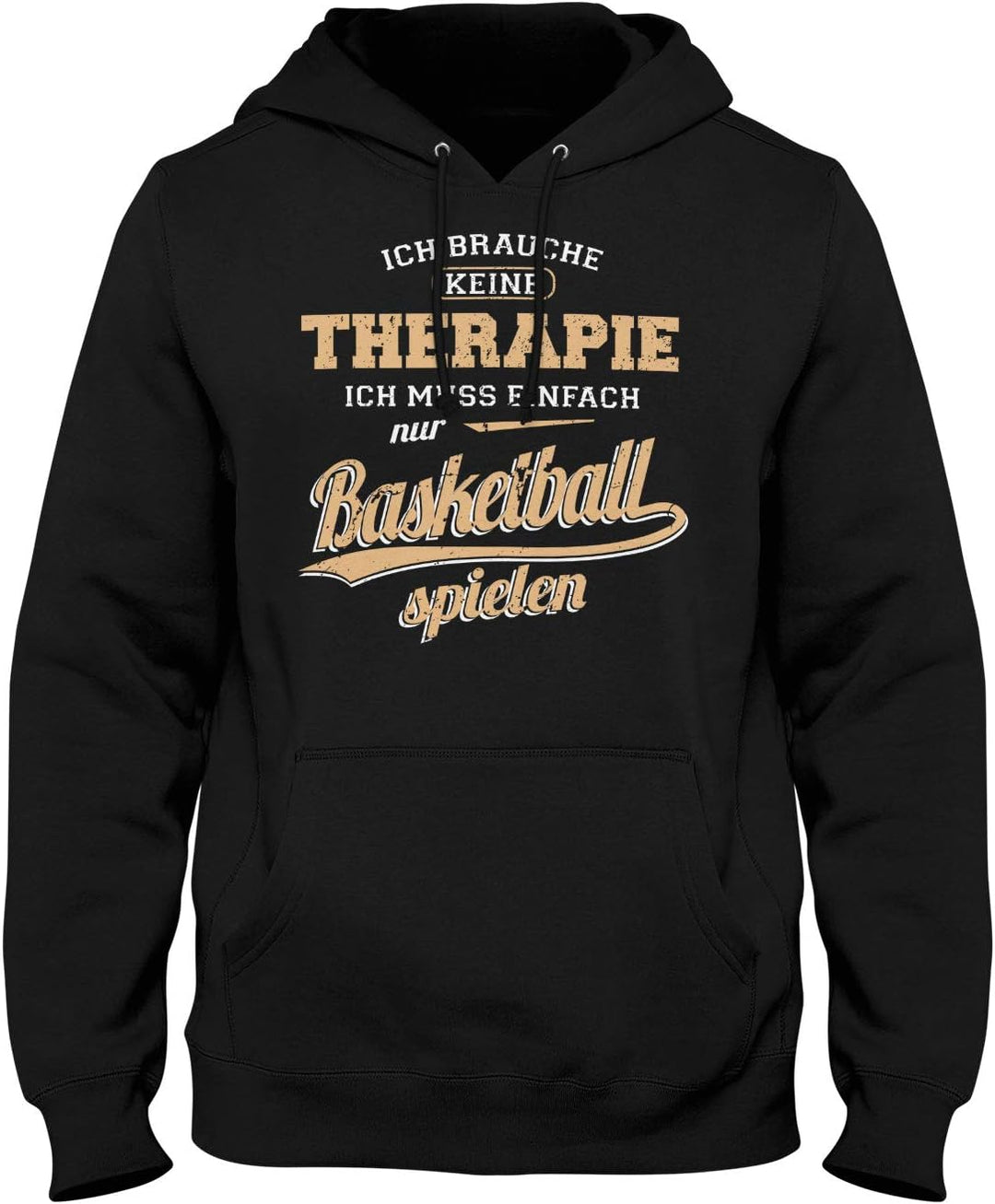 Fashionalarm Herren Kapuzenpullover - Ich brauch Keine Therapie - Basketball | Fun Hoodie mit Spruch