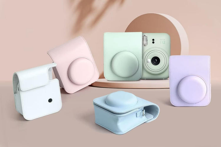 Berfea Schutzhülle für Kamera kompatibel mit Fujifilm Instax Mini 12, Sofortbildkamera Zubehör Set,