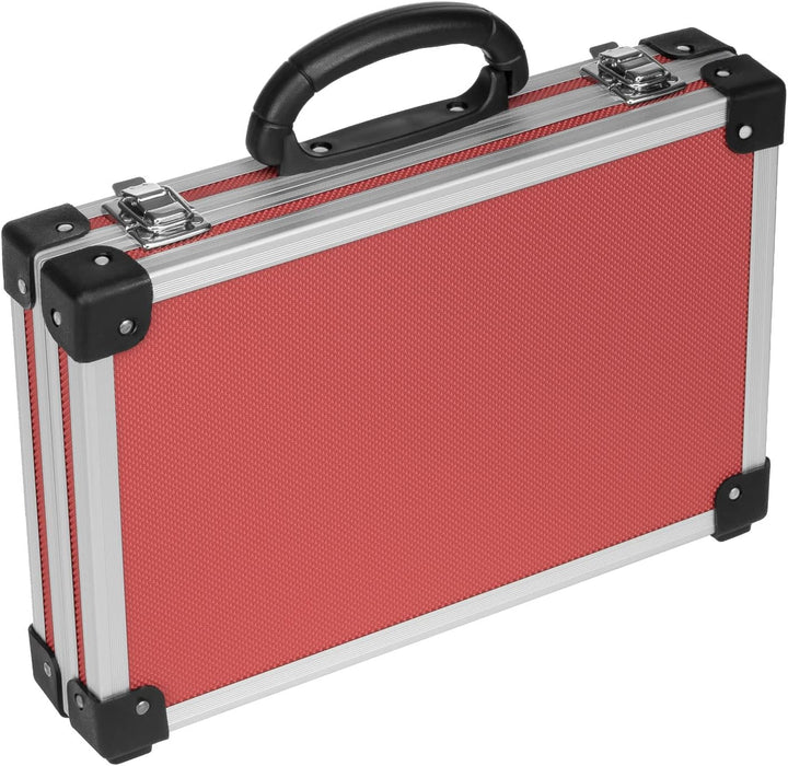 anndora Werkzeugkoffer kleiner Alurahmenkoffer 32,5 x 24 x 8,5 cm Schutzkoffer - rot klein rot, klei