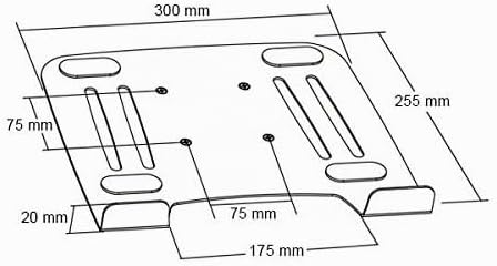 Drall Halterung Adapter Ablage für Laptop Notebook Netbook Tablet PC - Befestigung an Wandhalterung