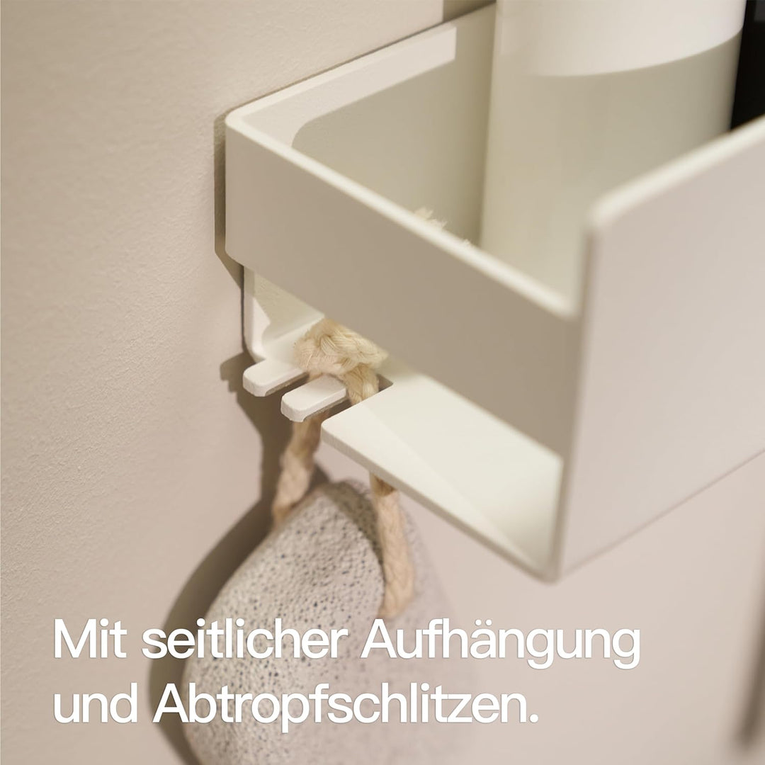 Designfabrik Hamburg Duschablage ohne Bohren | Badezimmer Regal | Badregal | Duschregal ohne Bohren
