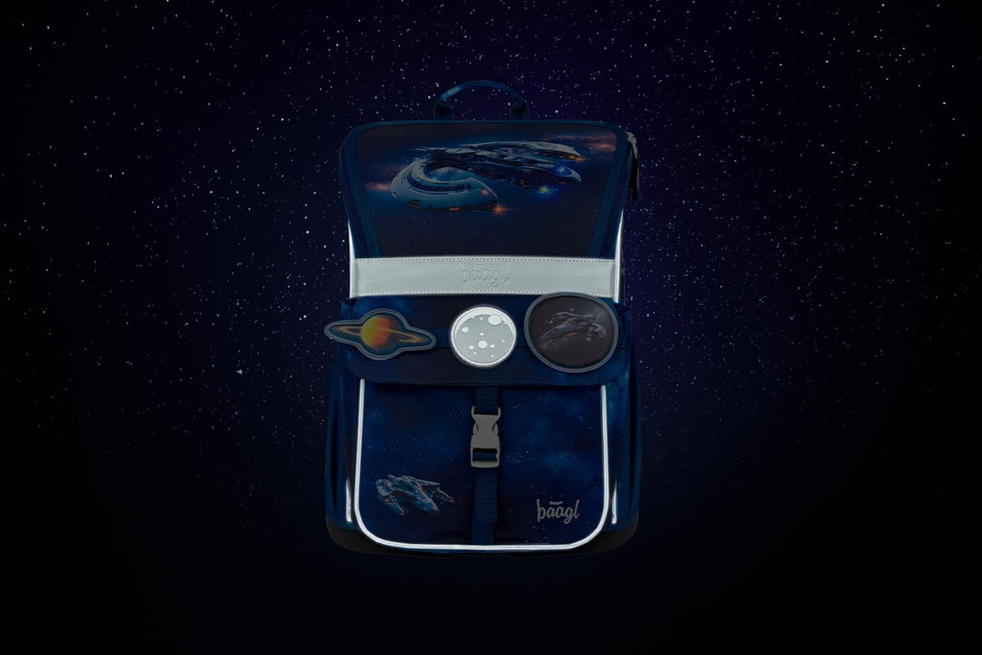 Baagl Schulranzen Jungen Mädchen für 1. Klasse - Ergonomische Schultasche für Kinder - Schulrucksack
