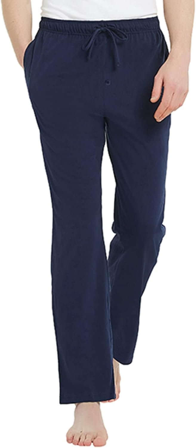 U2SKIIN Pyjamahose Herren lang 100% Baumwolle, Schlafhose Herren Schlafanzughose lang Pyjama Hose Sc