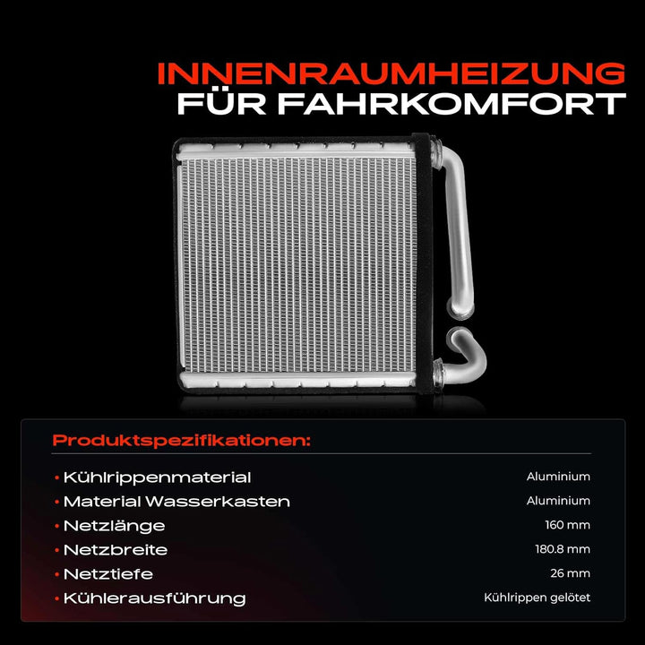 Frankberg Wärmetauscher Innenraumheizung Kompatibel mit Beetle 5C1 5C2 5C7 5C8 2011-2019 P.a.s.s.a.t