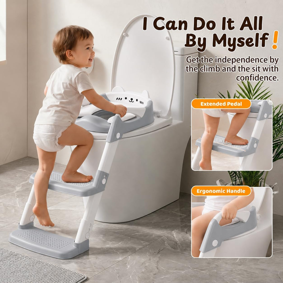 Toilettensitz Kinder - Kinder Toilettensitz - Verlängerte Rutschfeste Trittstufe | Einfache Montage