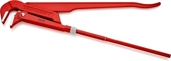 KNIPEX Rohrzange 90 Grad abgewinkeltes Maul, Chrom-Vanadium, rot pulverbeschichtet, 750 mm, 83 10 04