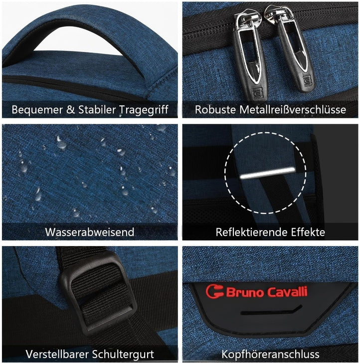 marcello Rucksack Damen,Laptop Rucksäcke mit USB-Ladeanschluss für Arbeit Schule Uni Schulrucksack f