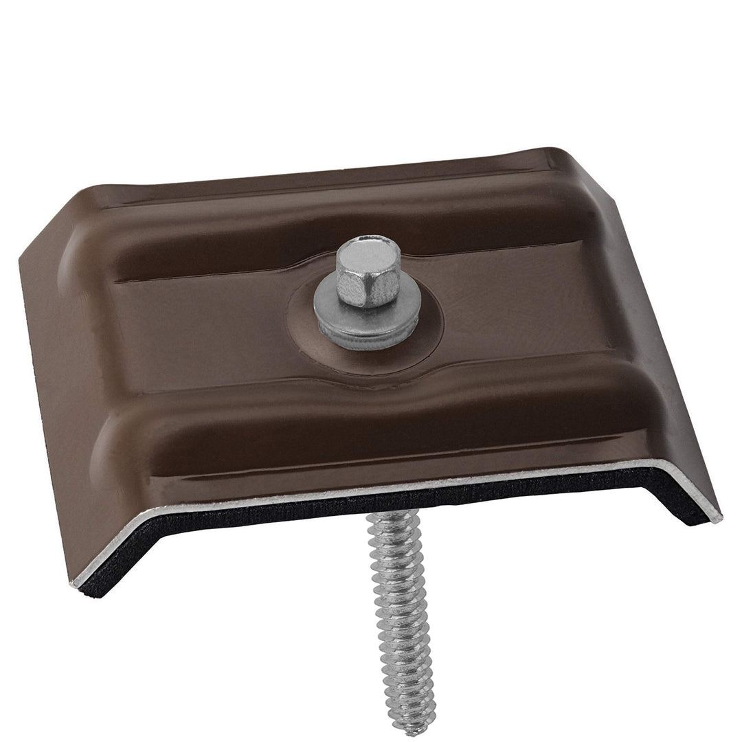50 Stück Kalotten 35/207 farbig mit Fassadenbauschrauben für Wellplatten Lichtplatten Sepiabraun RAL