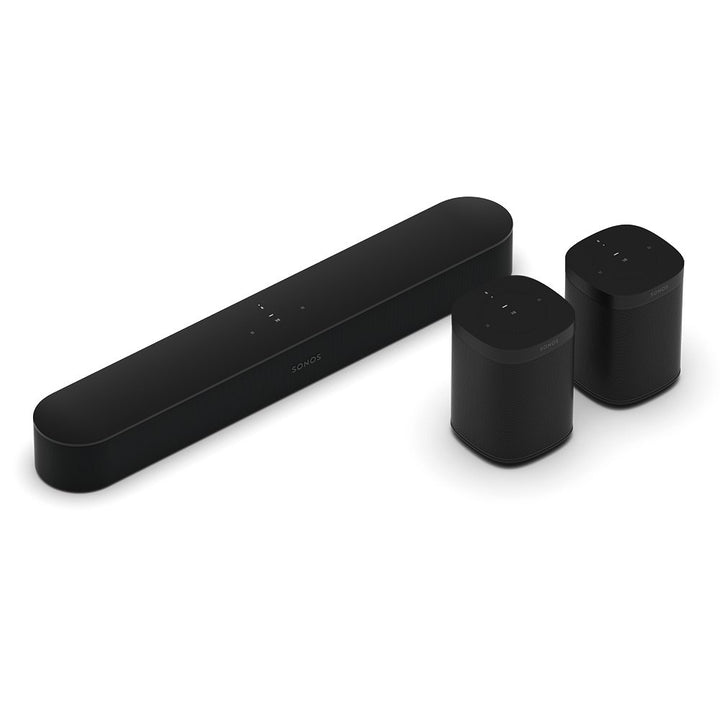 Sonos Beam (Gen 2) (Black, 5.0 (Beam+2X One Gen2)) 5.0 (Beam+2x One Gen2) Black