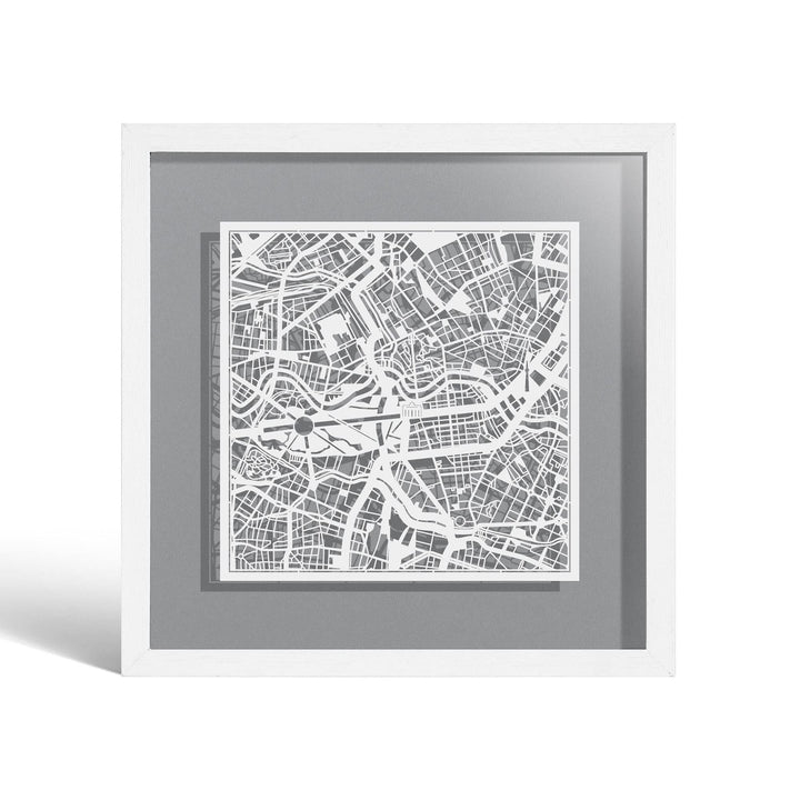 O3 DESIGN STUDIO - Marco de Papel para mapas, 22,8 x 22,8 cm, en Caja de Regalo, Fondo, autocambiant