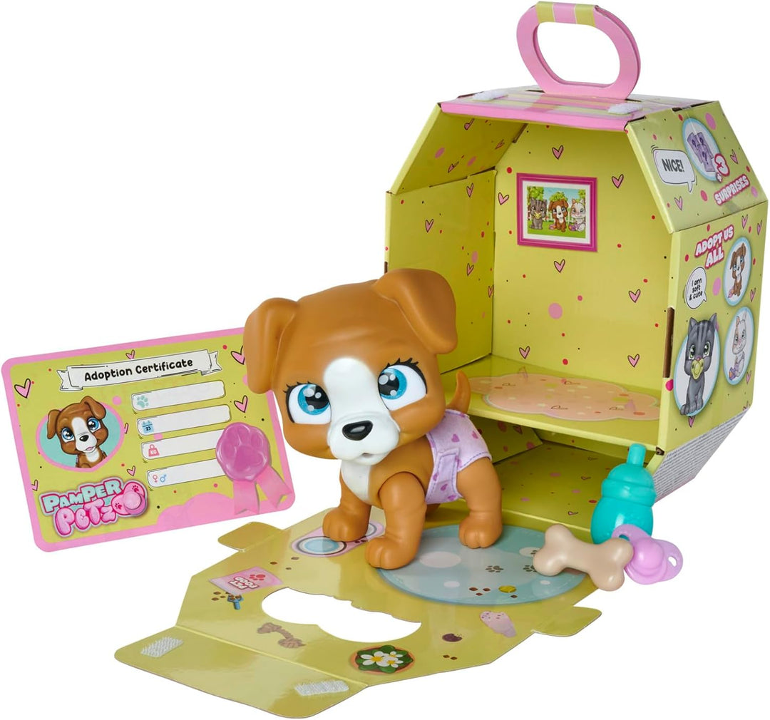 Simba 105953050 – Pamper Petz Hund, mit Trink- und Nässfunktion, Spielzeughund für Kinder ab 3 Jahre