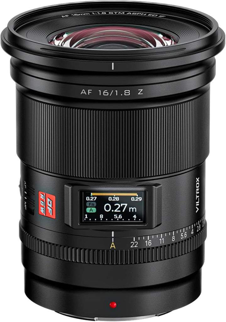 VILTROX AF 16mm F1.8 Vollformat-Objektiv für Nikon Z-Mount, Auto Focus 16mm F/1.8 Z Weitwinkelobjekt
