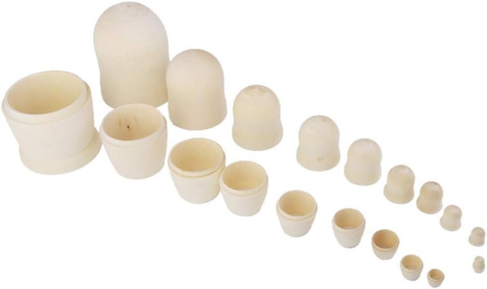 Gadpiparty 10 Stück Leere Nistpuppen Handgefertigte DIY-Rohlinge aus Holz Russland Nistpuppen Wunsch