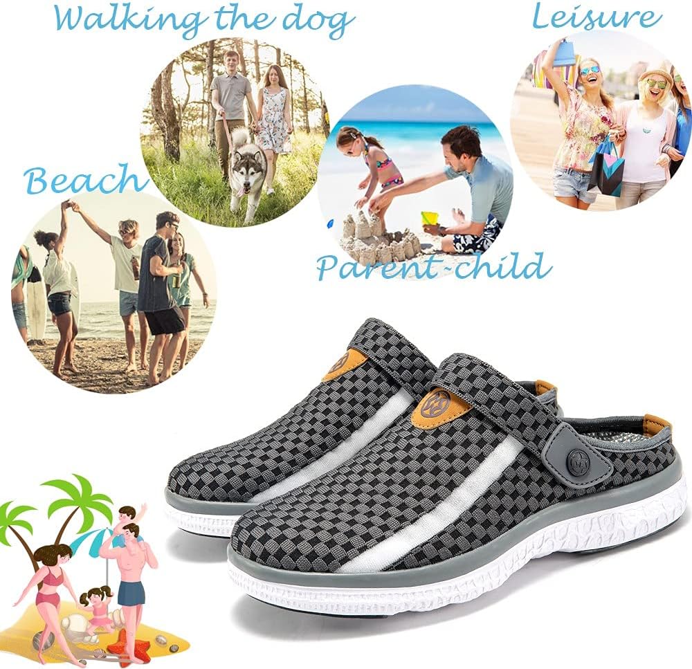 Unisex Clogs Hausschuhe Atmungsaktiv Mesh Pantoletten Sommer Beach Freizeit Schuhe rutschfest Weiche