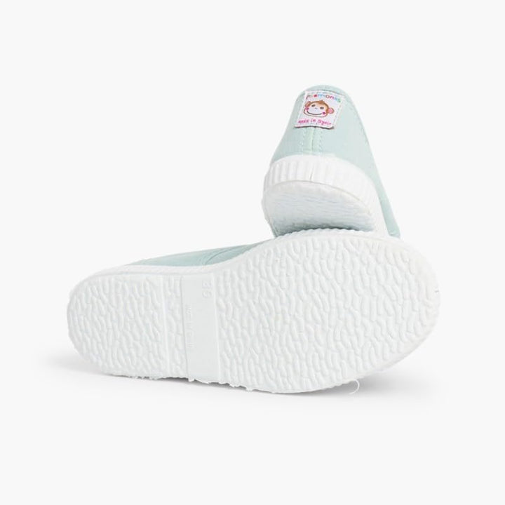 Pisamonas Leinwand-Sneakers Ohne Schnürsenkel Mit Gummispitze Aquamarin 21 EU, Aquamarin 21 EU