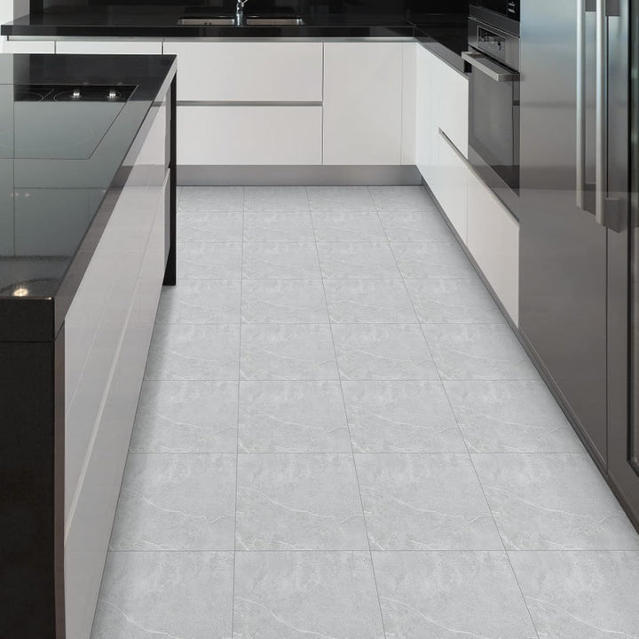 Hode PVC Bodenbelag Vinylboden Selbstklebend Fliesen Klebefliesen Boden Aschegrau Marmor 30cmX30cm W