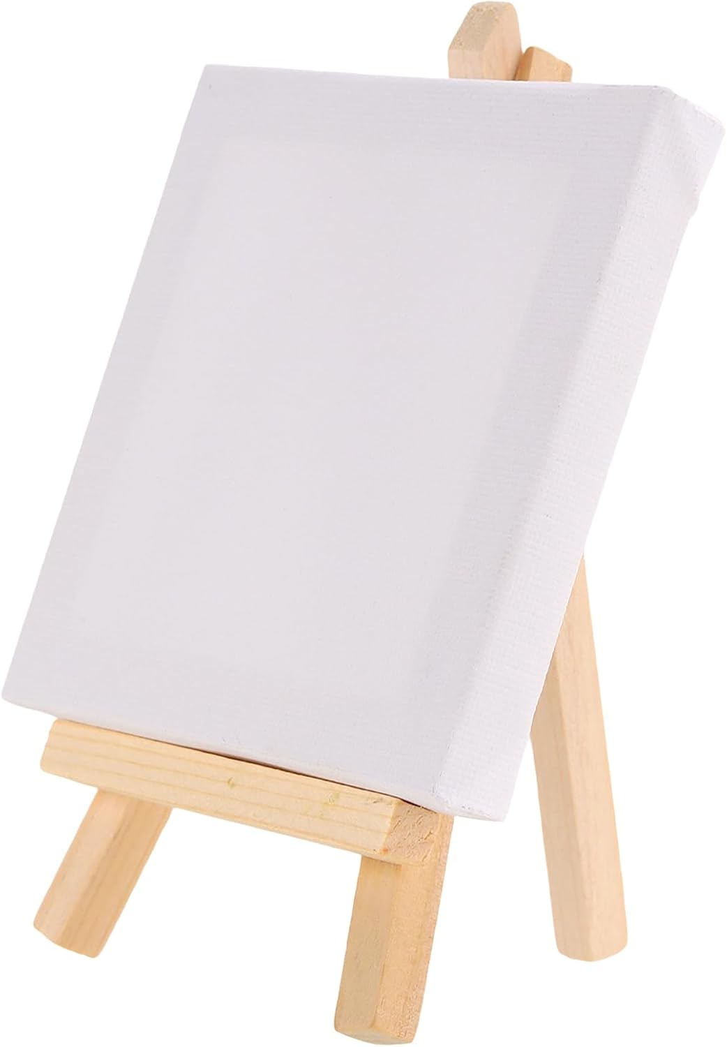 Mini Leinwand mit Staffelei Set mit Pinsel und Farbpaletten, 10x10 cm 24-teilig Leinwand Zum Bemalen