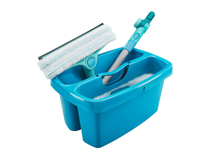 Leifheit Fensterreinigung Set 4in1 FlexReach Complete, Fensterwischer | 32 cm Silikon-Abziehlippe, 4