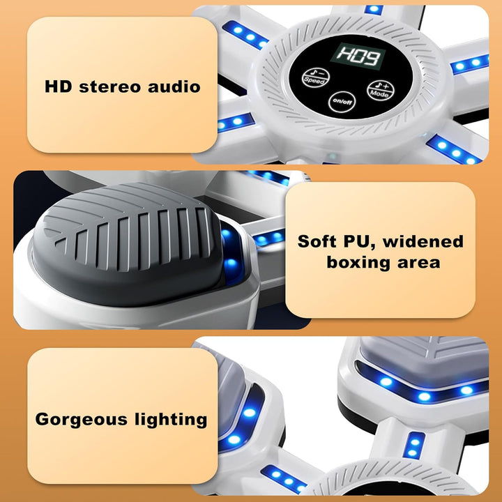 Musik Boxing Maschine - Bluetooth Elektronische Wandmontage Boxtrainingsausrüstung, 9 Modi Boxmaschi