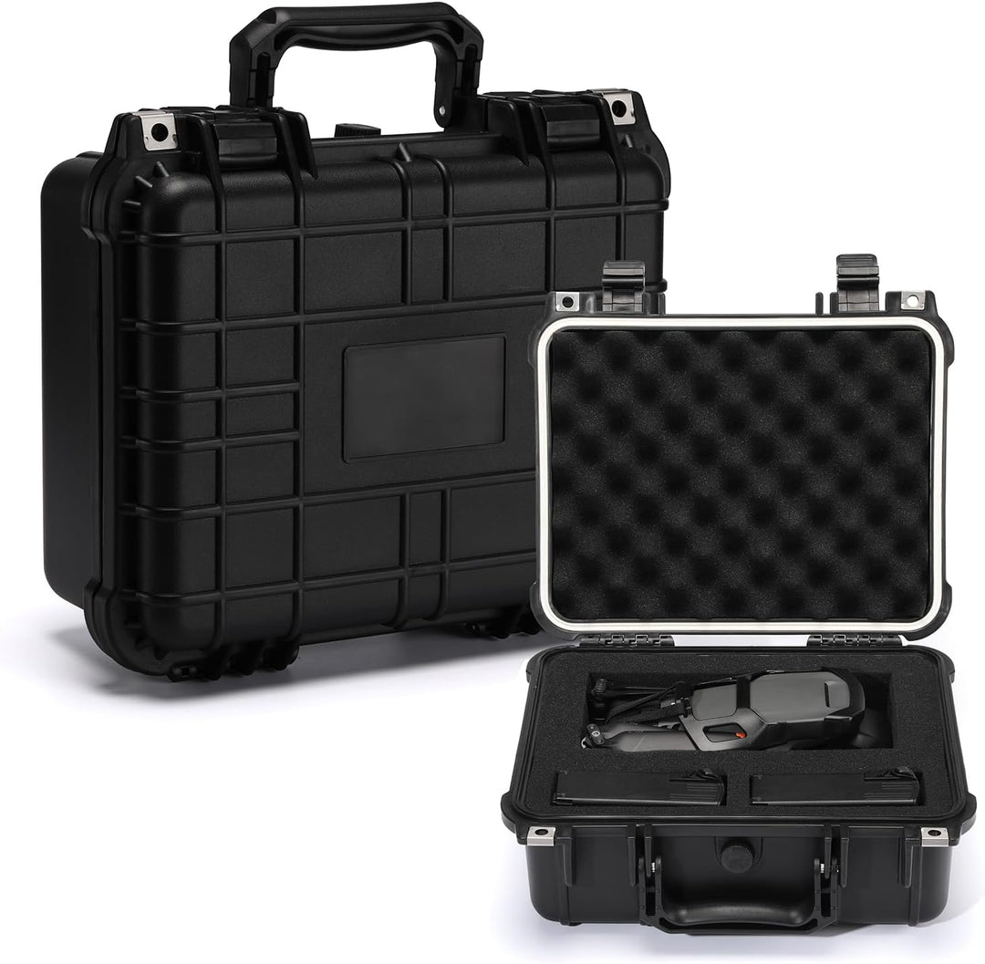 Mayouko Waterproof Plastic Toolbox with Foam Insert, 13.4" x 11.6" x 6", IP67 Lockable Storage Box,