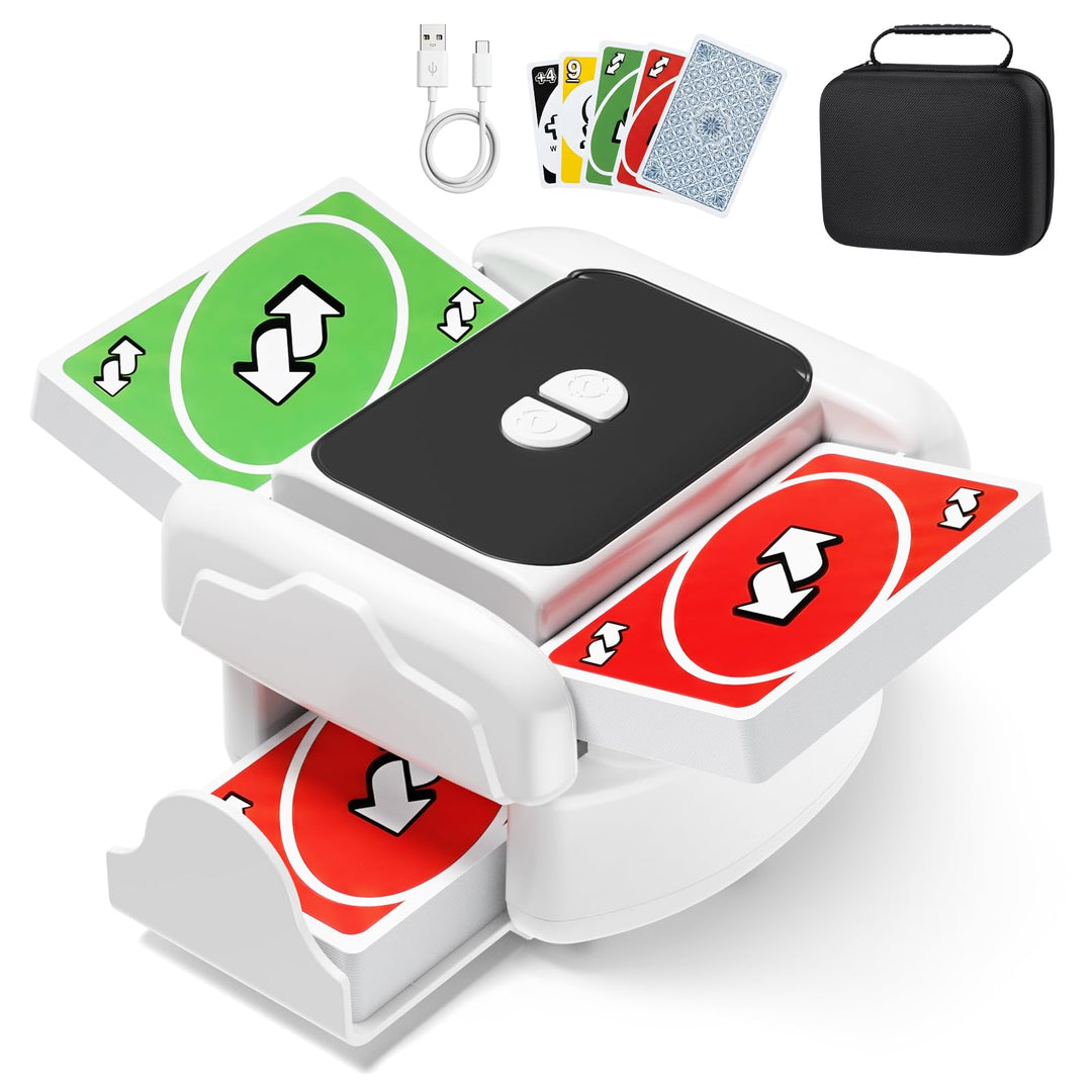 Naxudcoo Kartenmischmaschine: Automatischer Kartenmischer für 1-2 Decks, Kartenmischer mit Aufbewahr