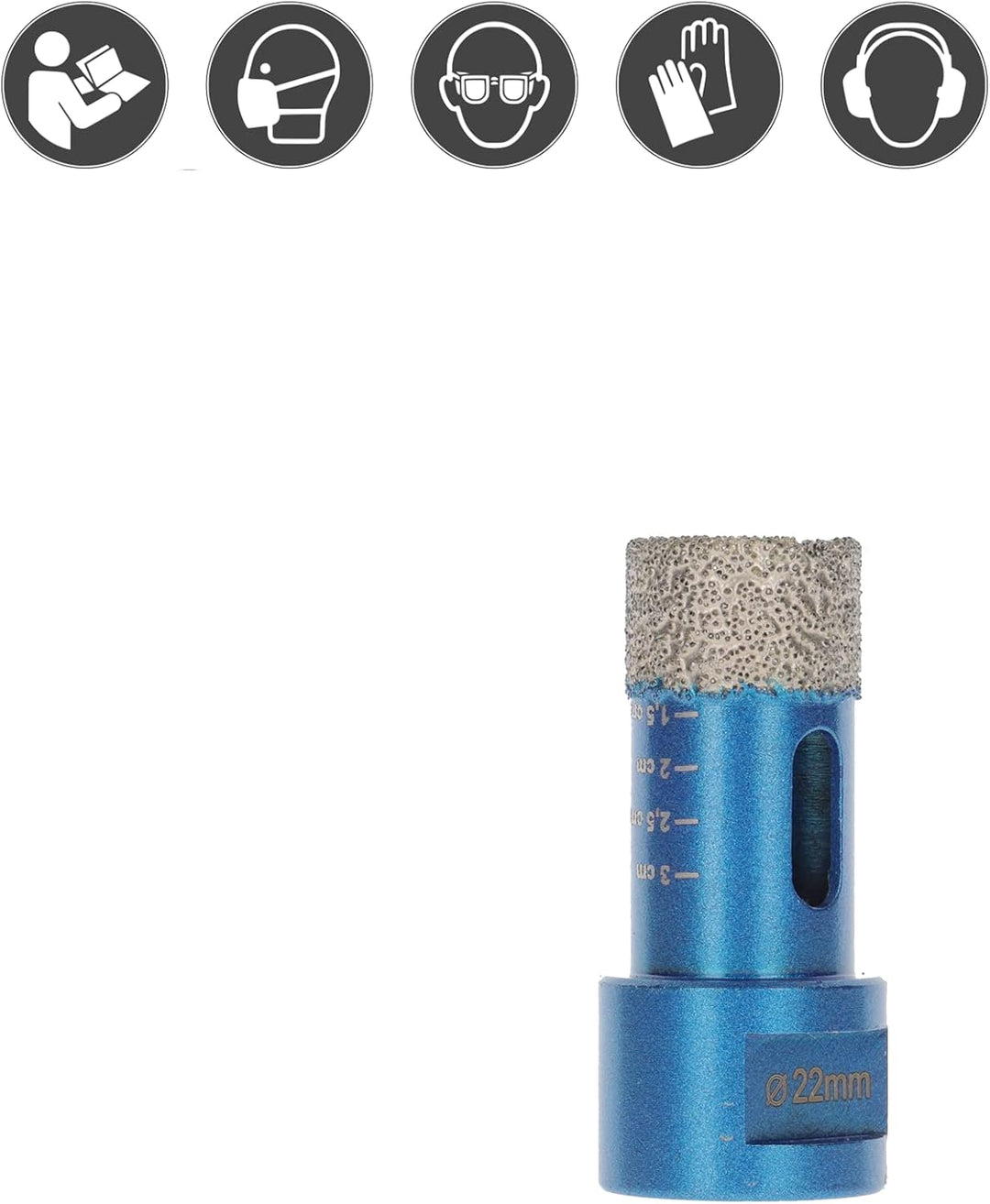 PRODIAMANT Diamant Bohrer Fliese 22mm x M14 trockenbohren von Fliese, Feinsteinzeug, Keramik, Naturs
