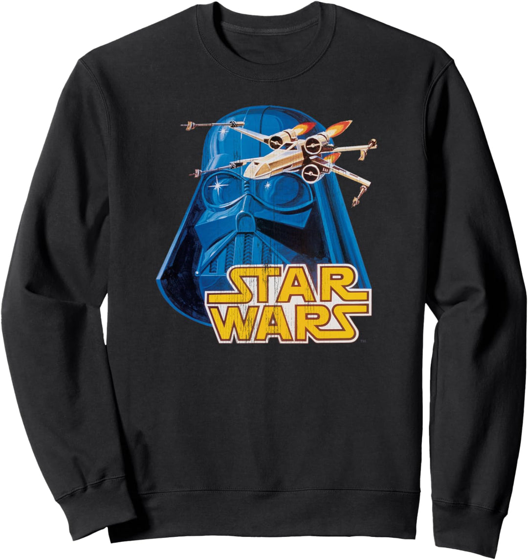 Star Wars Retro Darth Vader X-Wing Vintage Sweatshirt