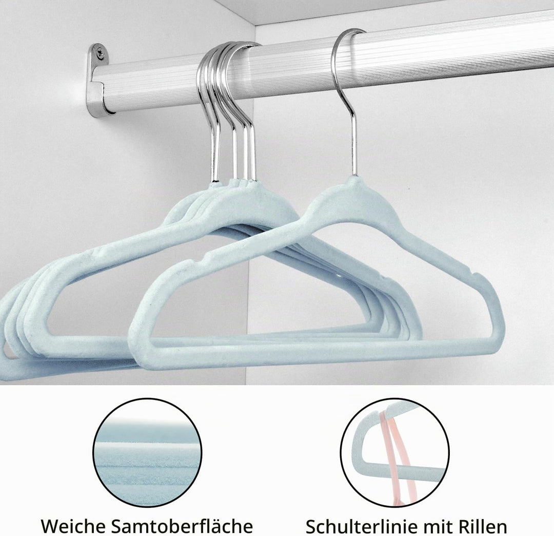 MangoKit 30 Pack Baby Anti-Rutsch-Samt Kleiderbügel, Säuglings- und Kleinkinderbügel, Ultra-schlanke
