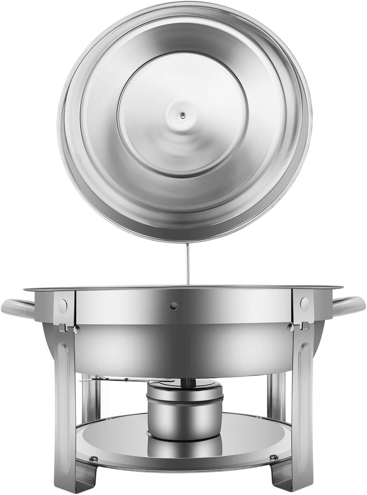 7.5 L Edelstahl Chafing Dish Buffet Set Edelstahl Rund Speisenwärmer Wärmebehälter Suppentopf mit Br