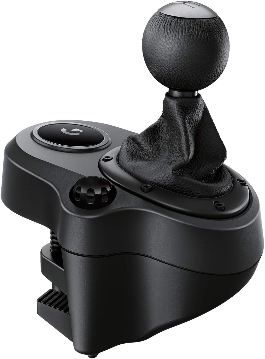 Logitech G Driving Force Schalthebel, 6 Gänge mit H-Schema, Schaltknauf aus Echtleder &amp; Stahl, Integ