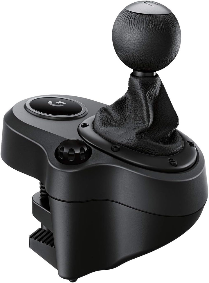Logitech G Driving Force Schalthebel, 6 Gänge mit H-Schema, Schaltknauf aus Echtleder &amp; Stahl, Integ