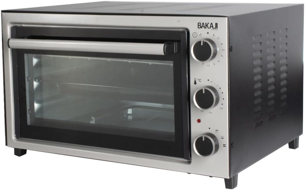 Bakaji Elektrischer Ofen mit Umluft, Kapazität 36 Liter, Leistung 1600 W, einstellbare Temperatur, m